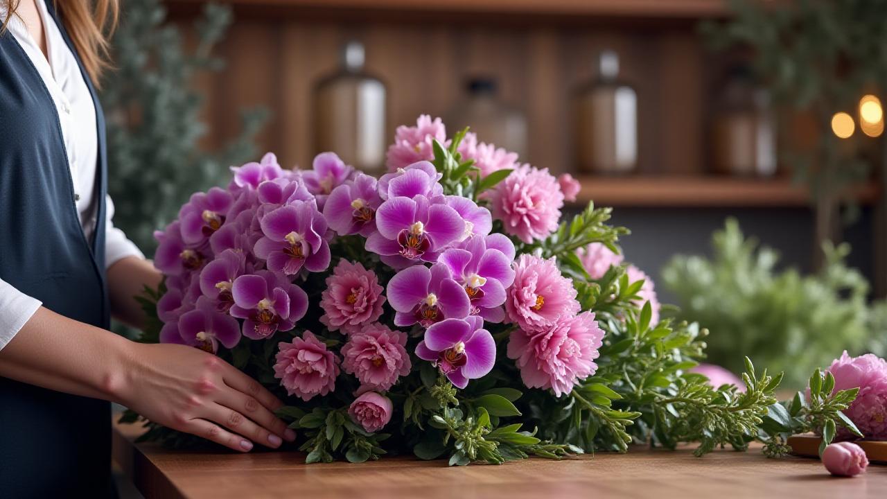 Główny florysta FloraBokil przy pracy nad luksusową kompozycją