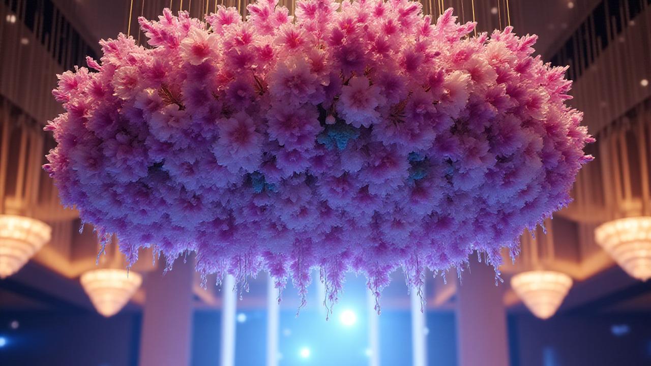 Luksusowa instalacja kwiatowa podczas gali w Warszawie