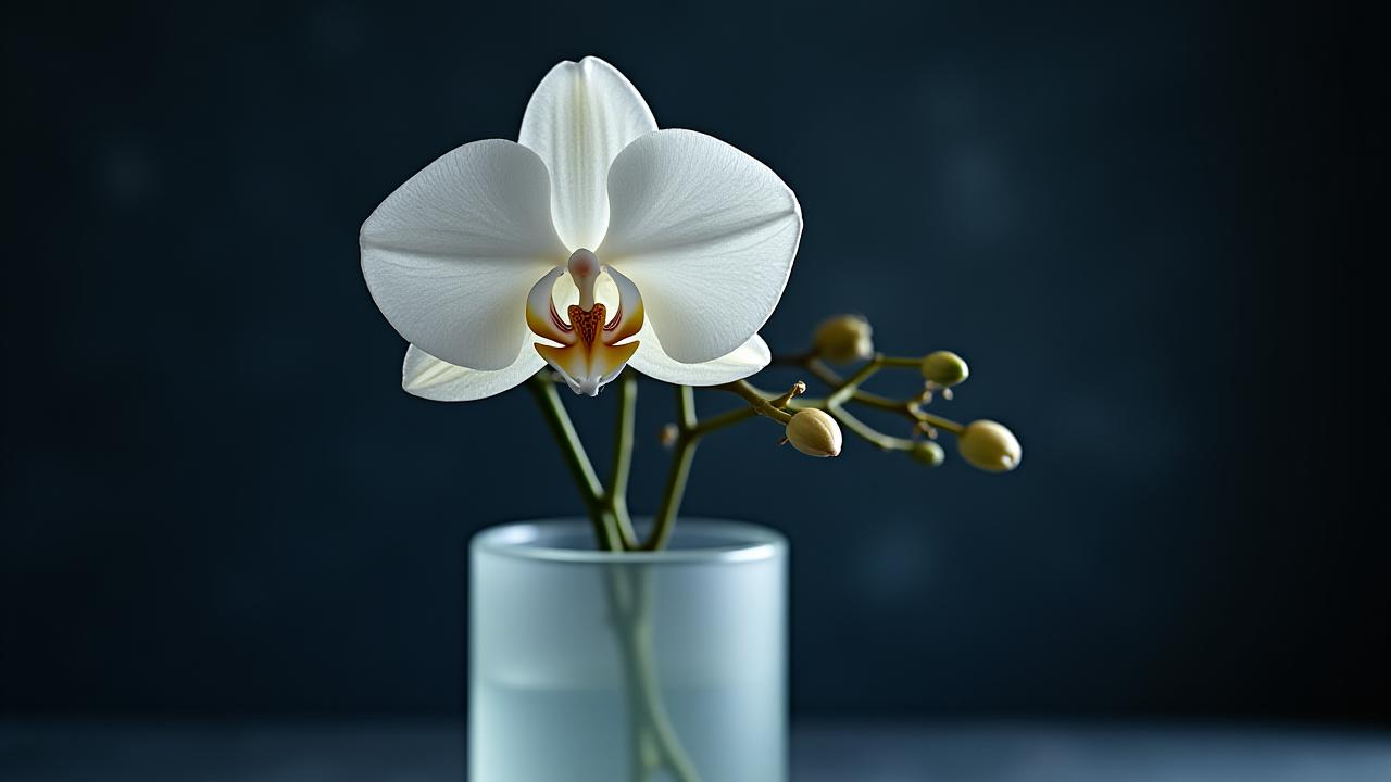 Artystyczna kompozycja kwiatowa w szklanym wazonie symbolizująca transparentność i ochrona danych